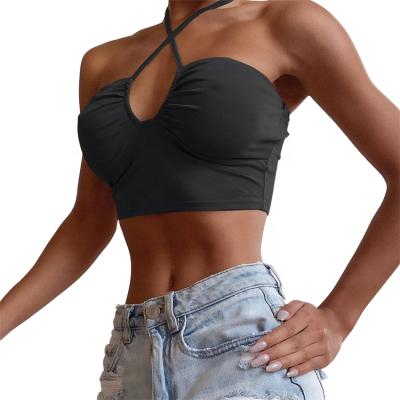 China Cheap high quality QUICK DRY polyester fiber shorts style chest bra workout vest tops for sale