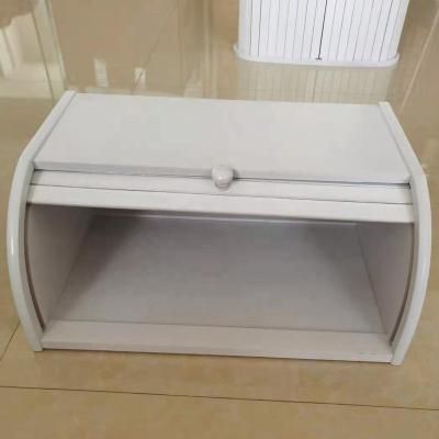 China Hot White Bamboo Freshness Storage Bin Bread Box With Bamboo Lid for sale