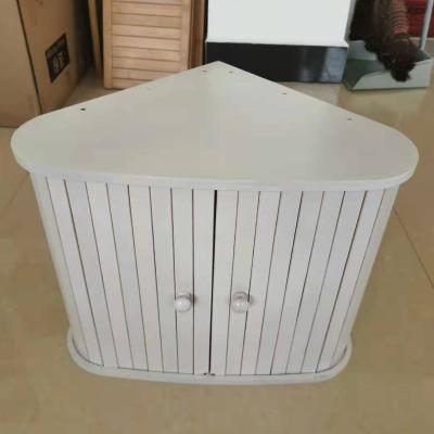 China Freshness Storage Wholesale White Corner Wooden Bamboo Bread Box With Bamboo Lid for sale