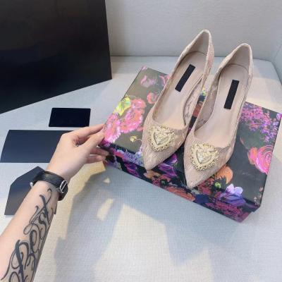 China Latest Fashion Lightweight Design Famous Brand Heels High Heels Shoes For Ladies Womens Elegant Shoes Luxury High Heels Women Pumps Shoes for sale