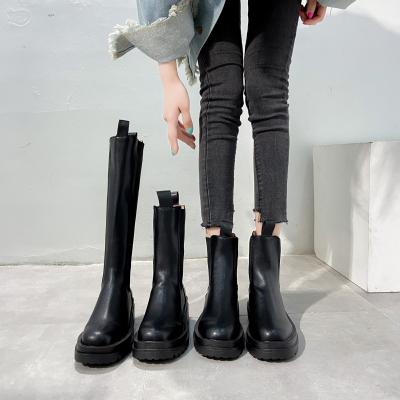 China Lightweight Durable Winter Over The Knee Ankle Boots For Women Ankle Heel Lady Leather Boots Flat Shoes for sale