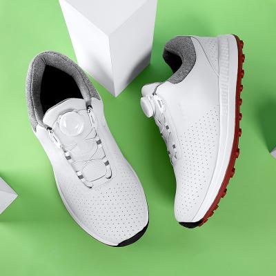 China Fashion \ men's high-end professional leather breathable non-slip comfortable \ durable \ breathable \ lit of 2021 new fashion golf shoes for sale