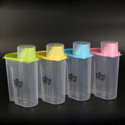 China 2.4L PP Plastic Sustainable Storage Box Pet Food Container Pet Food Storage Box for sale