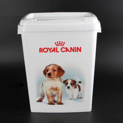 China 15kgs Rectangle Shape Pet Food Container Viable Dog Cat Food Container Storage for sale