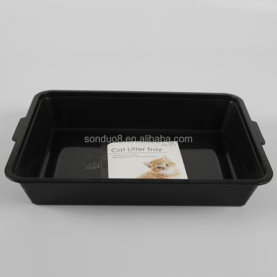 China Taizhou Manufacturer Sustainable Classic Cat Litter Box Open Plastic Tray Base Customized Color for sale