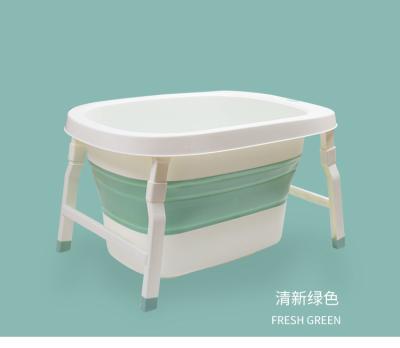 China Baby Bath Cleaning Professional Folding Portable Plastic Kids Bathtub Eco - Friendly For Baby for sale