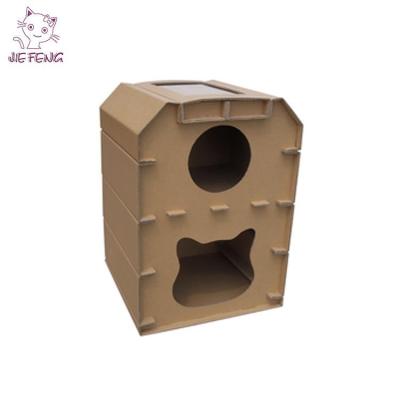 China 2018 Viable New Corrugated Cardboard Cat House Indoor Rabbit House for sale