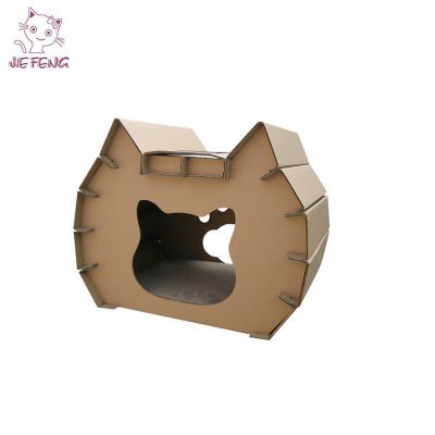 China Sustainable OEM Customized Cardboard Cat Houses New Style Popular Hot Sale Eco-Friendly Pet House for sale