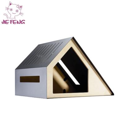 China Sturdy cute material design good qualtity mdf material colorful cat kennel for sale