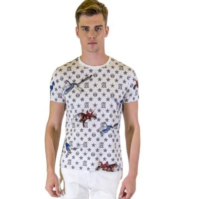 China Anti-wrinkle fashion design wholesale OEM custom printed with whistle 100% cotton round neck summer casual T-shirt for men for sale