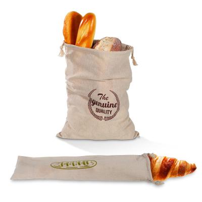 China Eco - Friendly Reusable Pure Cotton Made Food Grade Kitchen Chef Bread Bag for sale