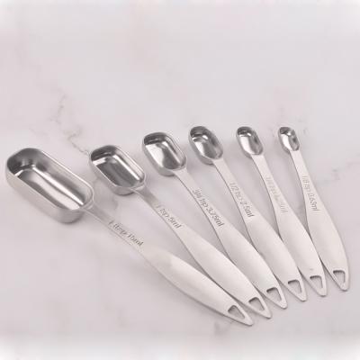 China Sustainable ideal for dry and liquid ingredients stainless steel nesting measuring cups and spoons set of 6 for sale