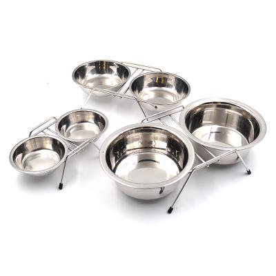 China Customized Viable Pet Bowls Pet Bowl Slow Feeder Stainless Steel Pet Bowl Rubber for sale