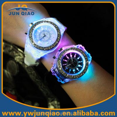 China Automatic Date Fashion Women Silicone Quartz Geneva Watches Luminous Light for sale