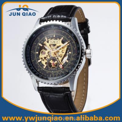 China Top Quality Automatic Date Mens Sports Leather Mechanical Watches Jaragar Automatic Watches Tourbillon for sale