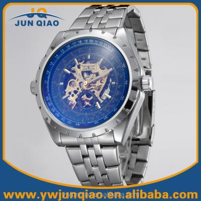 China Brand Automatic Luxury Men's Automatic Date Watch Stainless Steel Jaragar Skeleton Mechanical Watch for sale