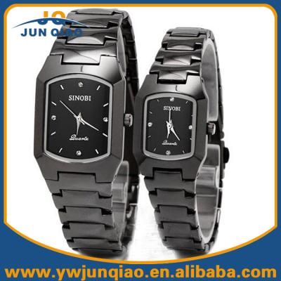 China Luxury good quality Sinobi quartz watch stainless steel automatic date brand watch couple wristwatches for wedding gifts for sale