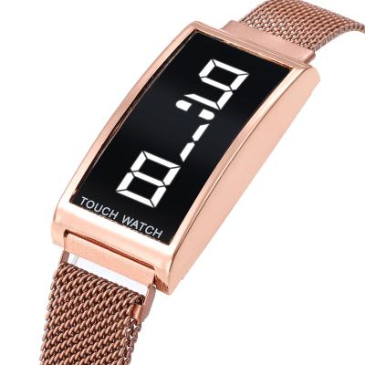 China Cheap Price Wholesale 3 Atmosphere LED Non-specific Touch Screen Waterproof Magnetic Digital Watch LW-34 Unisex for sale