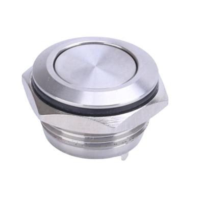 China Waterproof Electric Switch Stainless Steel 16mm Momentary Push Button Switch For Elevator for sale