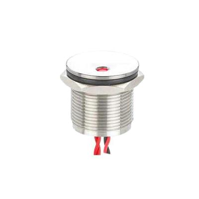 China Reset 24v button switch stainless/aluminum alloy 19mm wire lead latching steel metal tact electric piezo switch button for sale