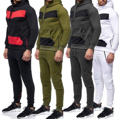 China T88 quantity breathable tracksuit tops for 2021 mens patchwork hoodie sets men hip hop clothing sports wear men for sale