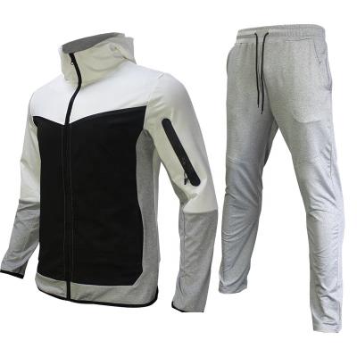 China XLL 2022 Newest Design Mens Breathable Jogger Two Pieces Sets Color Block Sweat Suits Mens Tracksuit for sale