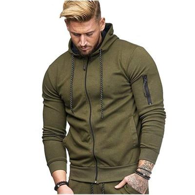 China Custom Logo Anti-Wrinkle XLL Side Pockets Solid Men's Hoodies Full Zip Men's Hoodies and Sweatshirts Mens Hoodies for sale