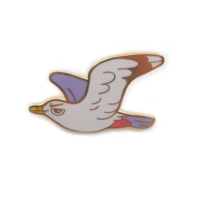 China Cute White Custom Enamel Pigeon Pins Manufacturer From Europe Kunshan Krell for sale