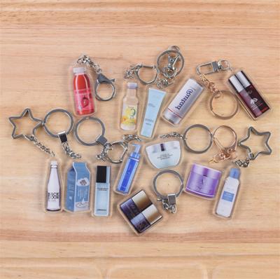 China Promotion Gift/Key Holder Custom Logo Printing Plastic Keychain Colorful Hotel Key Chain Acrylic Blank for sale