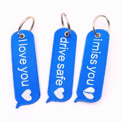 China All Promotional Gifts Custom Logo Printed Embroidery Key Holder Key Chain for sale