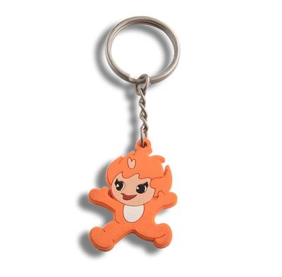 China Cute Metal Cartoon Design Key Chain Custom 3d Pvc Keychains for sale