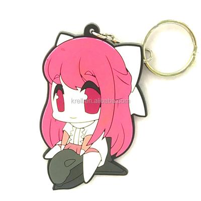 China Metal/Acrylic/Silicone/Rubber Cute Pendant Key Chain Best Gift Custom PVC Soft Dolphin PVC/Embroidery/Leather Key Chain for sale