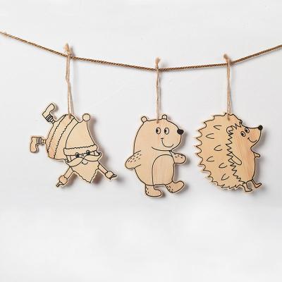 China Kunshan Krell Wooden Spoon Animal Wooden Key Chain for sale