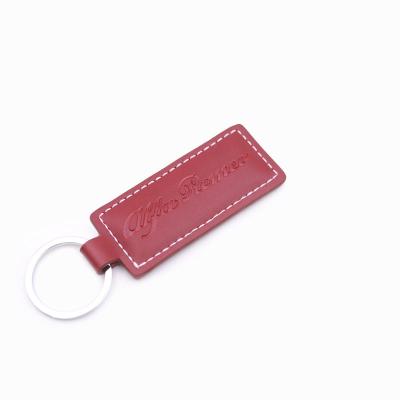 China Free Samples Metal Leather Round Loop Metal Key Chain Custom Leather for sale