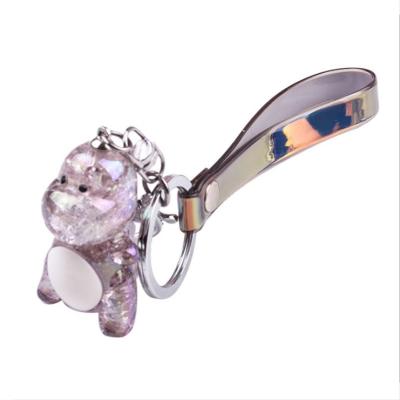 China Custom Promotional Gift Logo 3d Cartoon Key Chain Key Holder Cute Animal/Key Holder Personalized Crystal Keychain for sale