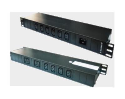 China 100-240V Single Phase Basic PDU, 14 outlets (12 C13 and 2 C19), C20 with 5 adapters, 10 ft (3.05 m) cord, 1U Rack-mount 3.84kW (240V) for sale