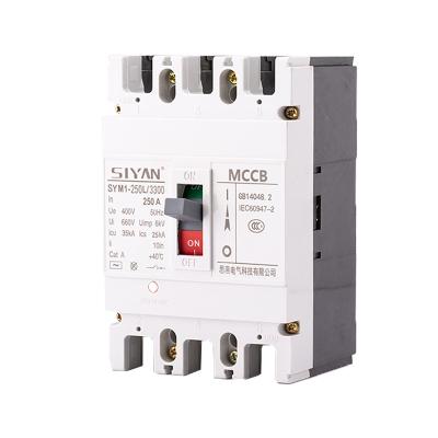 China Circuit-breaking Plastic Molded Case PV Mccb 3P Overload To Protect Molded Case Circuit Breaker for sale