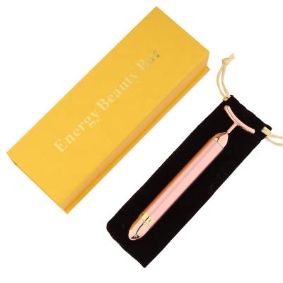 China Amazon High Quality Hot Selling Blood Vessel Removal Face Lift Vibrating Massager 24k Gold Energy Beauty Facial Bar for sale