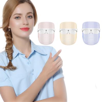 China Skin Tightening 2020 Customized Logo LED 3 Colors Lights Beauty PDT Therapy Facial Mask for sale