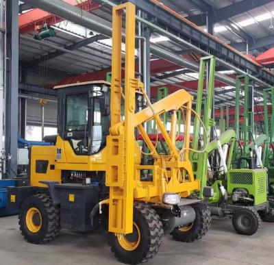 China Building Material Shops 680 Wheel Loader Mounted Expressway Vibratory Guardrail Post Driver Small Pile Driver for sale