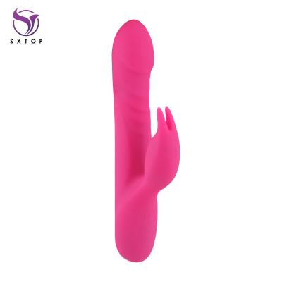 China 3 Rotation Modes+7 Vibration Modes Cute Rabbit G-spot Vibration Realistic Swing Dildo Shape Vibrator18 Rechargeable Sex Toys For Women for sale