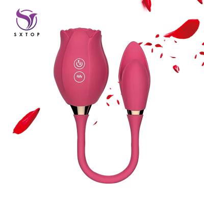 China Silicone Rose Shape Suction Clitoral Vibrator 10 Suction Modes+10 Vibration Modes Sucking 18 Vibration Women Sucker Clit Stimulator Sex Toys For Women for sale