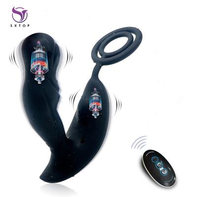 China 10 Vibration Modes+Heating Function Coupls Toys Perineum Ring Wireless Remote Control Prostate Massager Double Cock Vibration Ring Adult Sex Toys For Male for sale