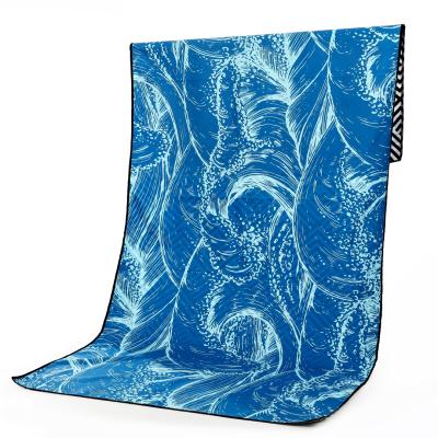 China Fashion Kids Safe Light Color Marbling Beach Towel 3D Digital Printing Microfiber Family Bath Towel Soft Swimming Surf Printed Beach Towel for sale