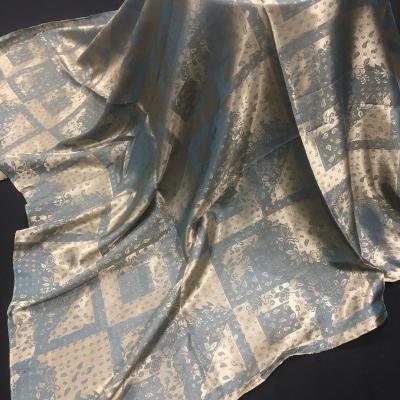 China Free Shipping Square Scarf Women Silk Scarves Fit Scarves 110*110 Brand Autumn Hijab Peacock Satin Spring Hair Luxury Gifts for sale