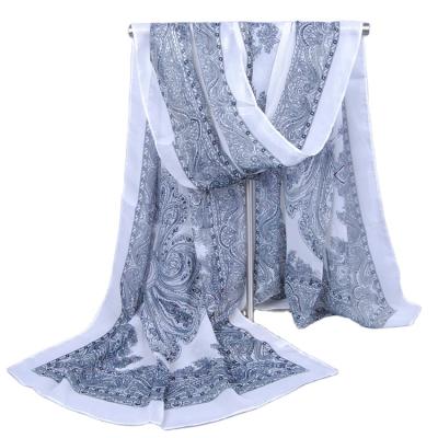 China 2021 New Silk Lady Printing Good Quality Wholesale Printing Chiffon Long Scarf for sale