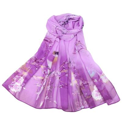 China New Outdoor Fashion Accessories Spring And Autumn Thin Beach Towel Shawl Long Silk Scarf for sale