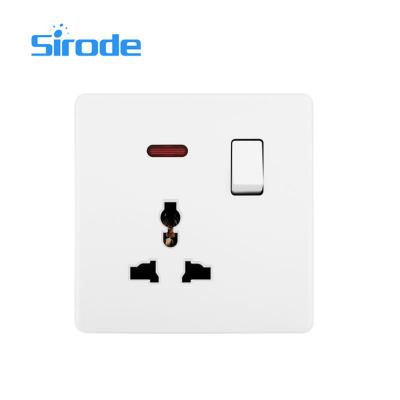 China Easy Installation Sirode Briitsh Standard Multifunction T2 13A Plug Color Switched White T3 Series for sale