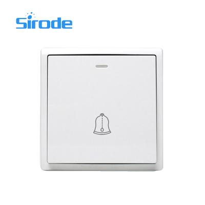 China Sirode British type doorbell switch bell pusher easy installation gray color morden typewhite color 211 series for sale