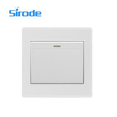 China Sirode Manufacturer Design Clssical White Color PC Easy Installation Standard 1 Band 3 Band 2 Way 2 Way UK Wall Light Switches for sale